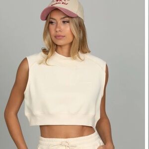 Gold Hinge Mock Neck Sleeveless Top